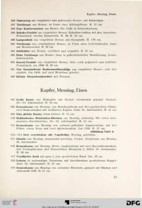 Kupfer, Messing, Eisen (Nr. 907-991)