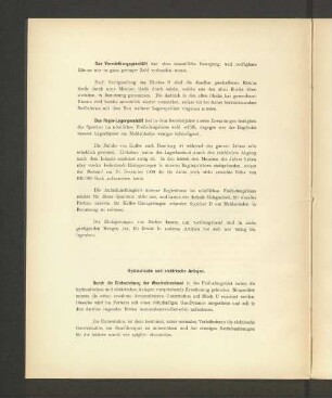 Hydraulische und elektrische Anlagen.