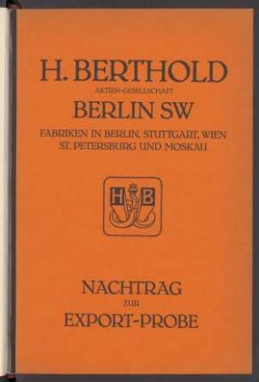 Nachtrag zur Export-Probe