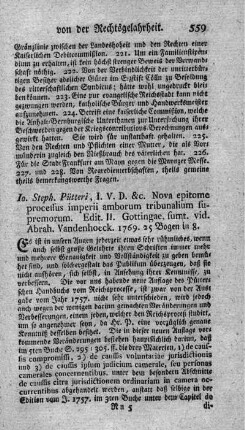 Nova epitome processus imperii amborum tribunalium supremorum. Ed.II.