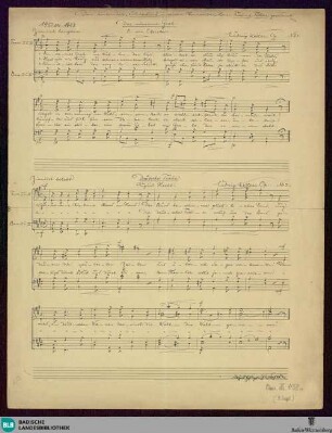 2 Lieder - Mus. Hs. 1158a : Coro maschile