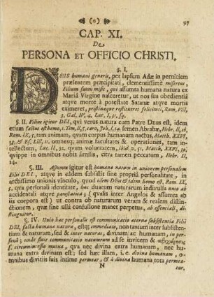 Cap. XI. De Persona Et Officio Christi.
