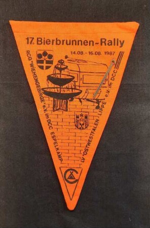 Andenken / Wimpel-Sammlung / 17. Bierbrunnen - Rally 1987