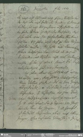 Eigenh. Brief von Friedrich von Schlegel an August Wilhelm von Schlegel, Jena, 1801