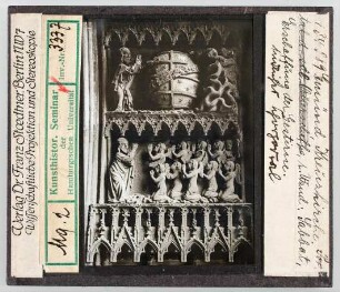 Schwäbisch-Gmünd, Heiligkreuz-Kirche: südl. Chorportal, Sabbat, Erschaffung der Gestirne (Stoedtner-Nr. 134889)