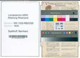 Entnazifizierung Bernhard Spalthoff , geb. 26.10.1911 (Steiger)