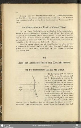 XI. Hilfs- und Arbeitsmaschinen beim Eisenhüttenwesen