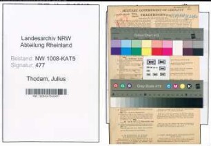 Entnazifizierung Julius Thodam , geb. 17.11.1896 (Werkmeister)