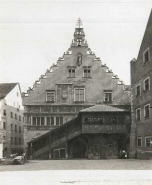 Lindau im Bodensee, Rathausgiebel : Lindau (Bodensee). Altes Rathaus (Stadtarchiv). Giebelfassade
