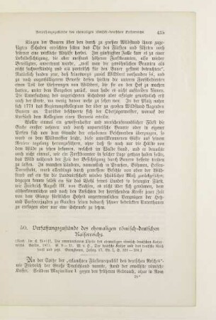 50. Verfassungszustände des ehemaligen römisch-deutschen Kaiserreichs