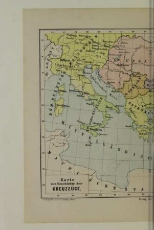 Karte zur Geschichte der Kreuzzüge