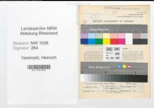 Entnazifizierung Heinrich Versmold , geb. 18.03.1910 (Technischer Angestellter)