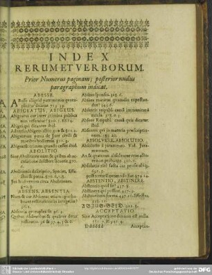 Index Rerum Et Verborum