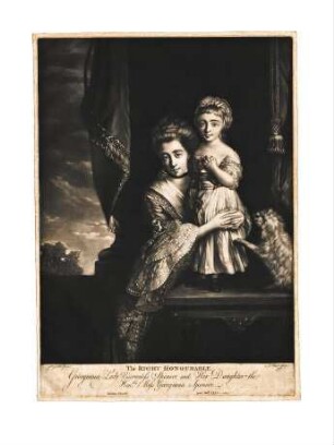 Georgiana, Viscountess Spencer mit ihrer Tochter Georgiana Spencer