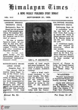 No. VI (20 September 1959)