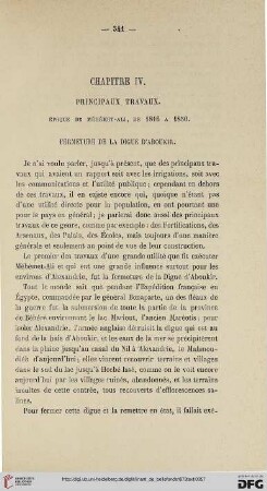 Chapitre IV: Principaux travaux