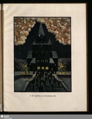 Die Lutherkirche in der Silvesternacht 1924
