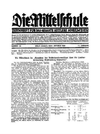 Die Mittelschule im "Gutachten des Reichssparkommissars über die Landesverwaltung Mecklenburg-Schwerins"