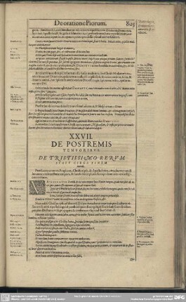 XXVII. De Postremis Temporibus