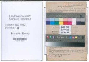 Entnazifizierung Emma Schrader , geb. 08.02.1911 ()