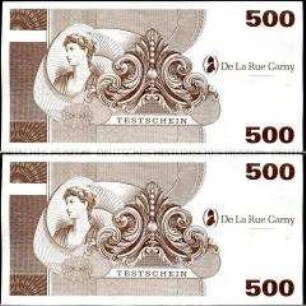 Testbanknote Bundesrepublik 500 (DM)