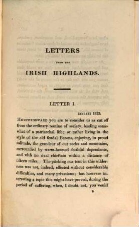 Letters from the Irish highlands