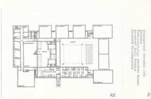 Akademie, Berlin-Charlottenburg (Diplomarbeit bei Bernhard Hermkes): Grundriss Kellergeschoss