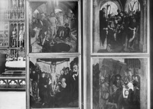 Anbetungsaltar — Rechter Standflügel, oberes Bild: Geißelung Christi