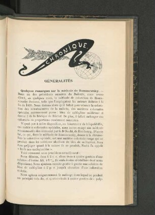 Généralités.