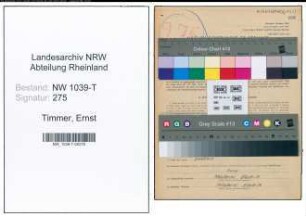 Entnazifizierung Ernst Timmer , geb. 05.02.1911 (Vermessungsinspektor)