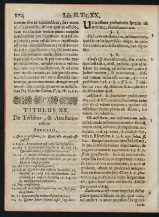 Titulus XX. De Testibus, & Attestationibus.
