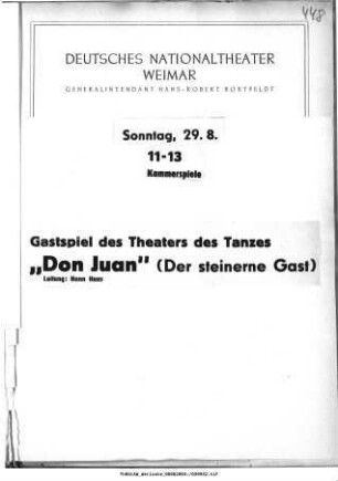 "Don Juan" (Der steinerne Gast)