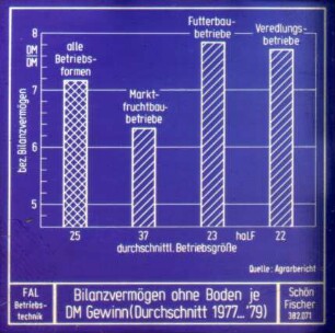 Bilanzvermögen ohne Boden je DM Gewinn (Durchschnitt 1977....79)