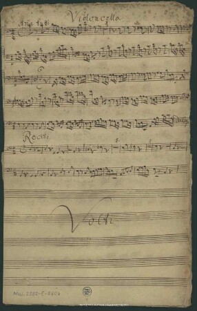 2 Cantatas. Excerpts - Mus.2392-E-560b : V (4), Coro, orch