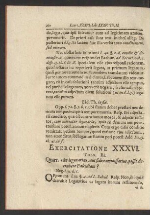 Exercitatione XXXVI.