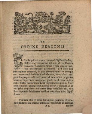 De ordine draconis instituto a Sigismundo Imp. prolusio : memoriae Henricianae, Seifertianae, Ridelianae ... celebrandae praemissa