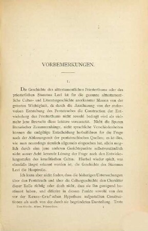 Die Geschichte des alttestamentlichen Priesterthums
