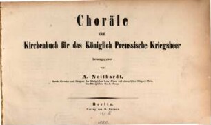 Choräle zum Kirchenbuch für das Königl. Preussische Kriegsheer