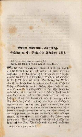 Predigten, 3. Predigten auf verschiedene Sonn- und Feiertage des katholischen Kirchenjahres : nebst mehreren Casual-Predigten