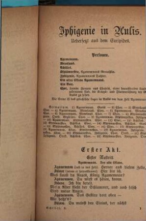 Schillers sämmtliche Werke : in 12 Bänden. 3, Iphigenie in Aulis. Scenen aus den Phönizierinnen des Euripides. Don Carlos, Infant von Spanien