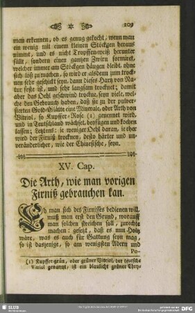 XV. Cap. Die Arth, wie man vorigen Firniß gebrauchen kan
