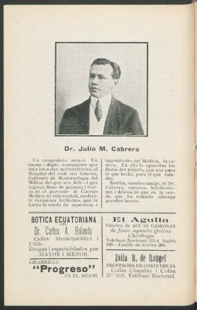 Dr. Julio M. Cabrera [con Fotografía]