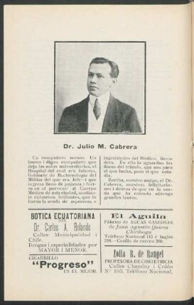 Dr. Julio M. Cabrera [con Fotografía]