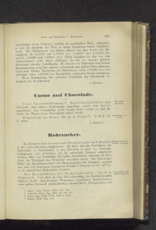 Rohrzucker.