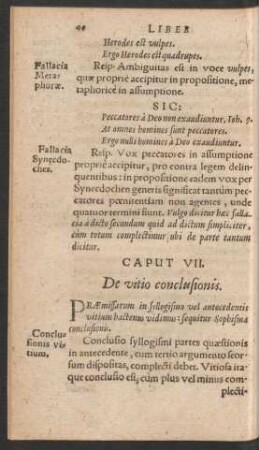 Caput VII. De vitio conclusionis.