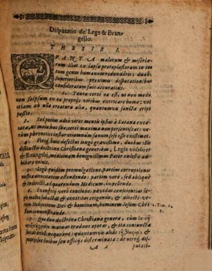 Disputatio VIII. De lege et evangelio