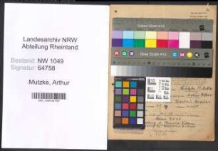 Entnazifizierung Arthur Mutzke , geb. 28.01.1895 (Landwirt)