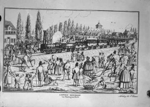 Gedenkblatt: Die Ludwigseisenbahn von Nürnberg nach Fürth