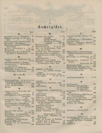 II. Sachregister
