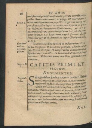Capitis Primi Et Secundi Argumentum.